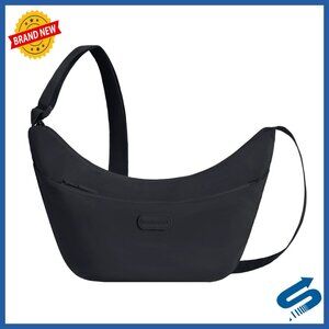 Slouchy Crossbody Bag with Adjustable Strap, Polyester, 14" Wide